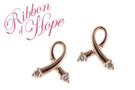 M046-26417: PINK GOLD EARRINGS .07 TW