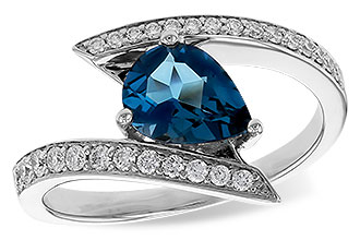 E320-73672: LDS RG 1.04 LONDON BLUE TOPAZ 1.28 TGW (8x6MM)