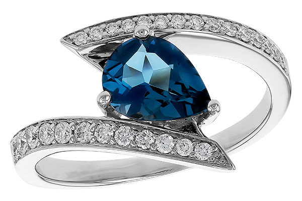 E320-73672: LDS RG 1.04 LONDON BLUE TOPAZ 1.28 TGW (8x6MM)