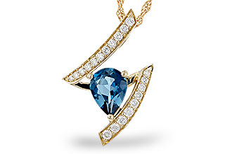 F320-73672: NECK 1.04 LONDON BLUE TOPAZ 1.23 TGW (8x6MM)