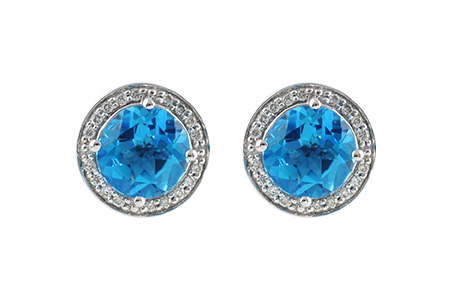 G233-48272: EARR 4.22 BLUE TOPAZ 4.41 TGW