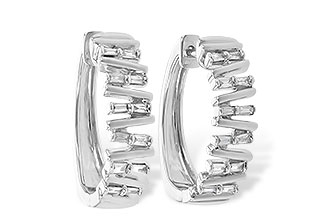 G236-22808: EARR .30 TW BAGUETTE DIAS