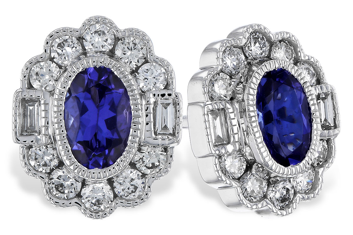 M320-73699: EARRINGS .93 TW TANZANITE 1.40 TGW